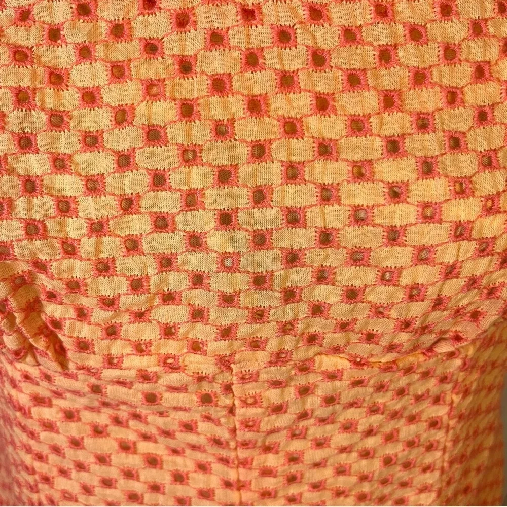 Free People Berry Kiss Peach Off the Shoulder Mini Dress Size Medium Smock Back